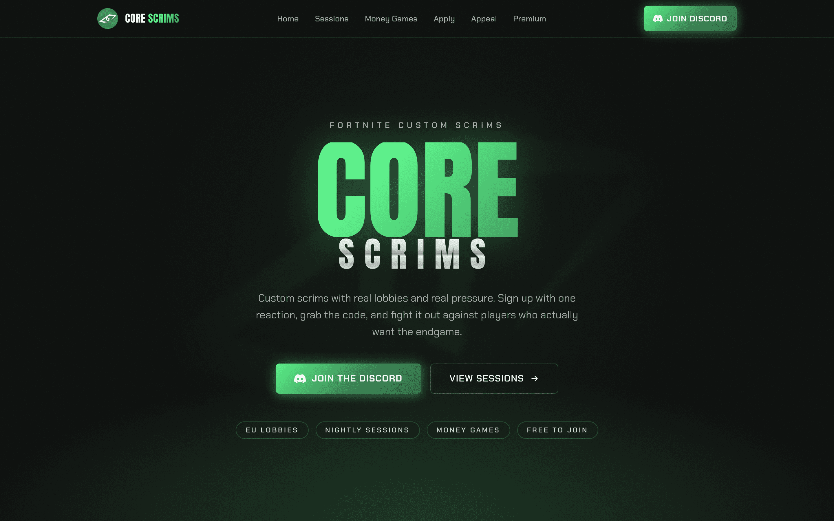 Screenshot of Core Scrims