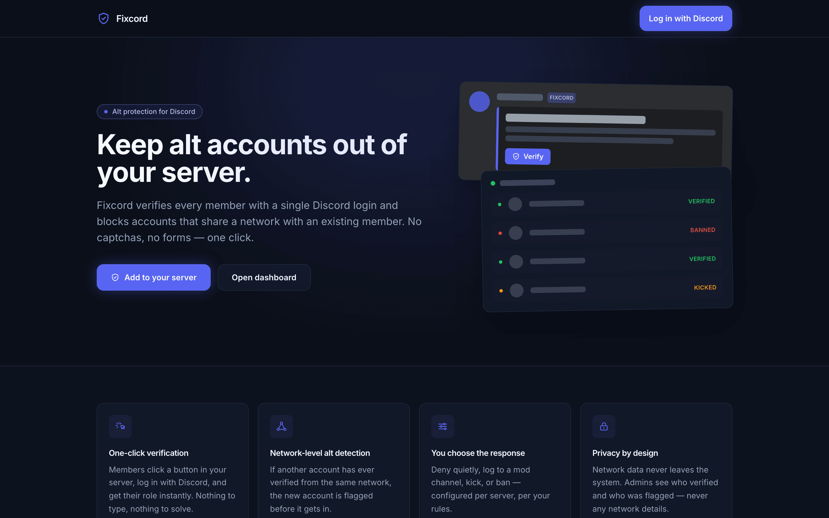 Screenshot of Fixcord