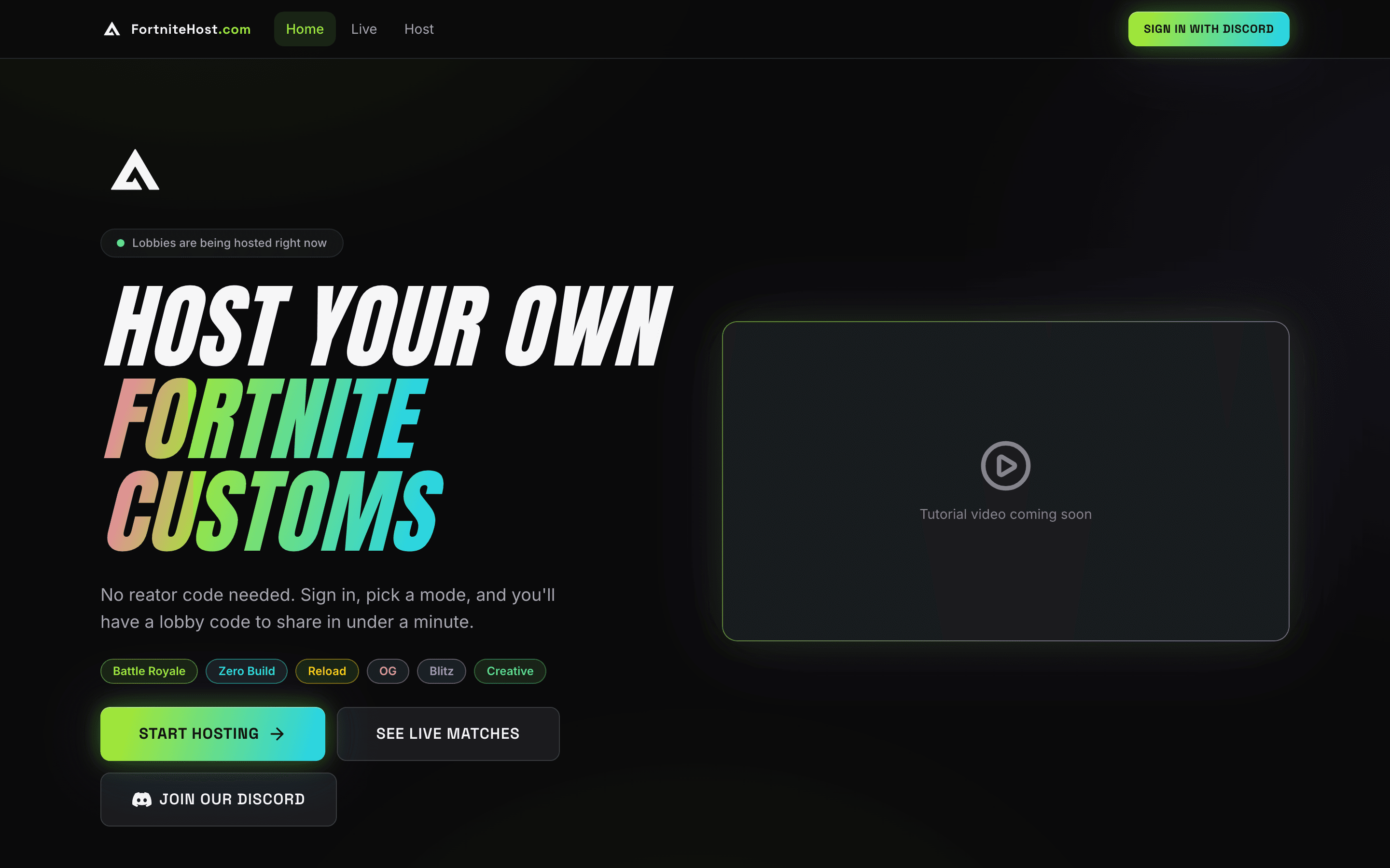 Screenshot of FortniteHost